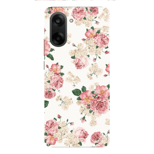 Oneplus Nord CE 5 Pink Flowers 2 Transparent Silicone TPU Θήκη